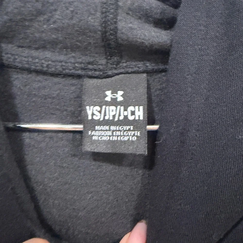 Under Armour Kids Black Graphic Hoodie Sweatshirt YS UOFII38F-001 New